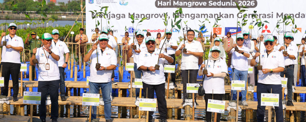 PENANAMAN MANGROVE SERENTAK PERINGATI HARI MANGROVE SEDUNIA 2026, KAWASAN HUTAN MANGROVE PIK JADI SALAH SATU TITIK AKSI NASIONAL
