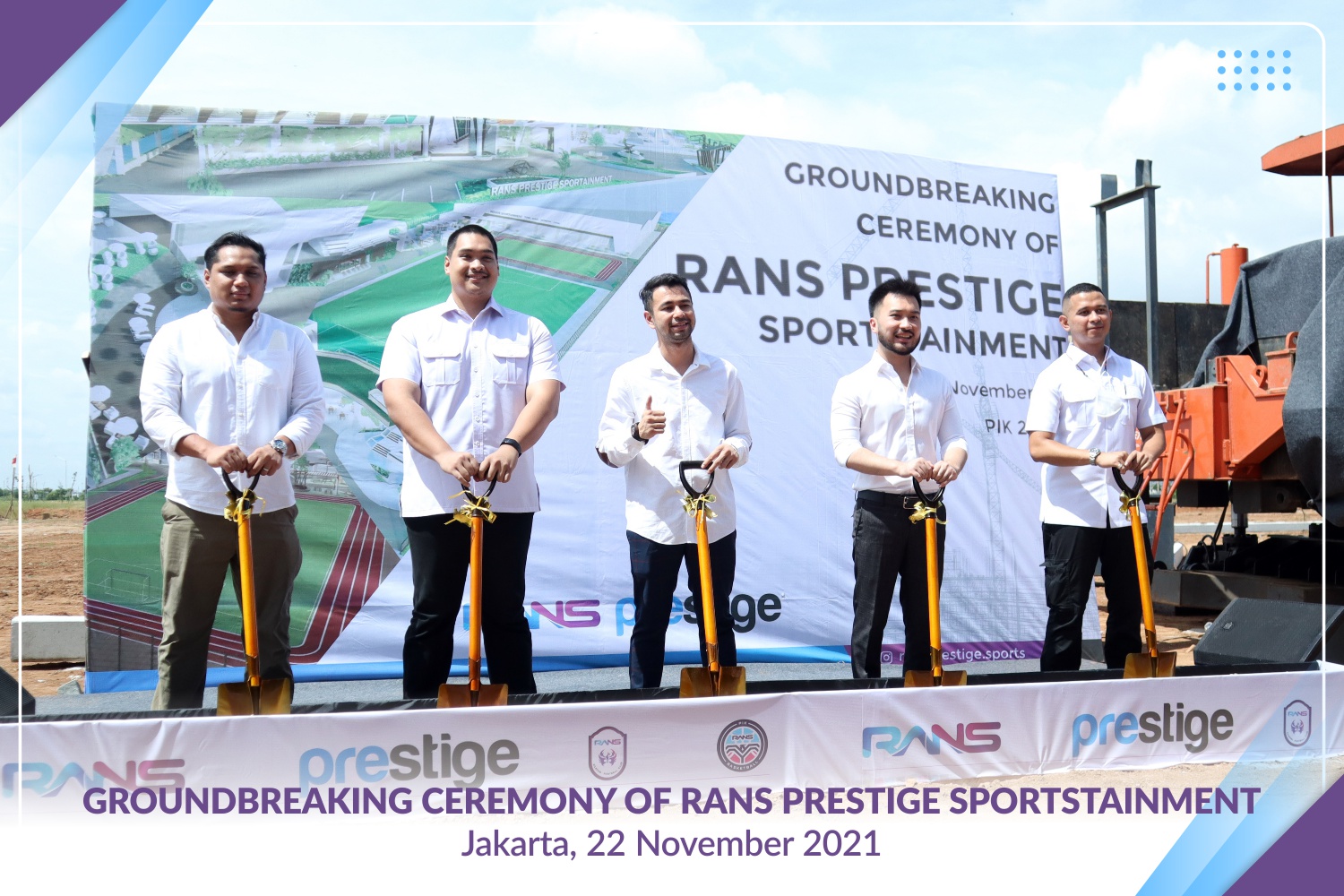 Raffi Ahmad dan Rudy Salim Gelar Groundbreaking Rans Prestige Sportstainment