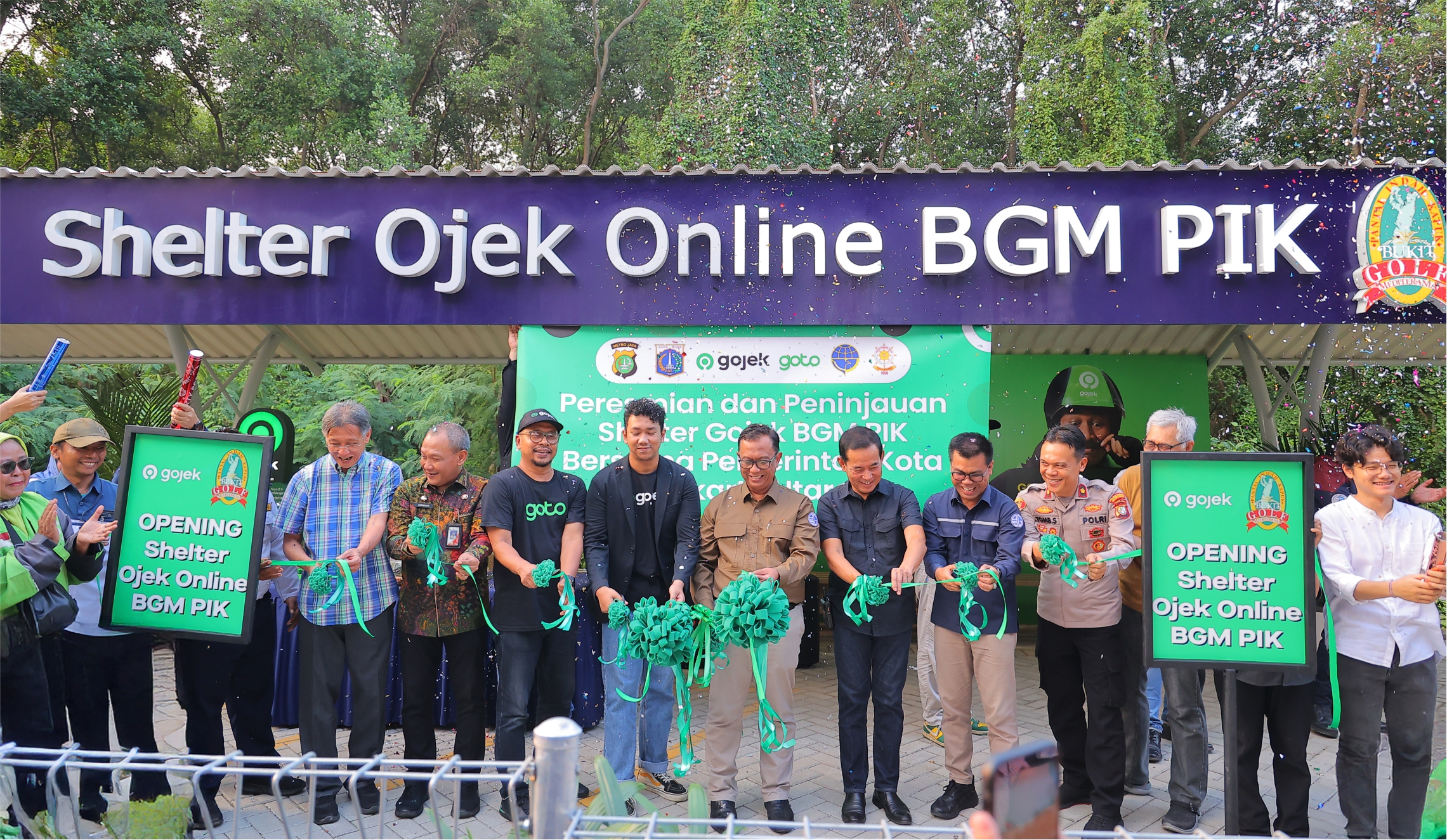 PERESMIAN SHELTER OJEK ONLINE DI BUKIT GOLF MEDITERANIA PIK